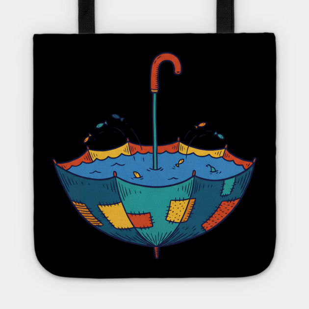 Umbrella Aquarium – Cozy Rainy Day Fish Shelter Tote by Designed By Marty