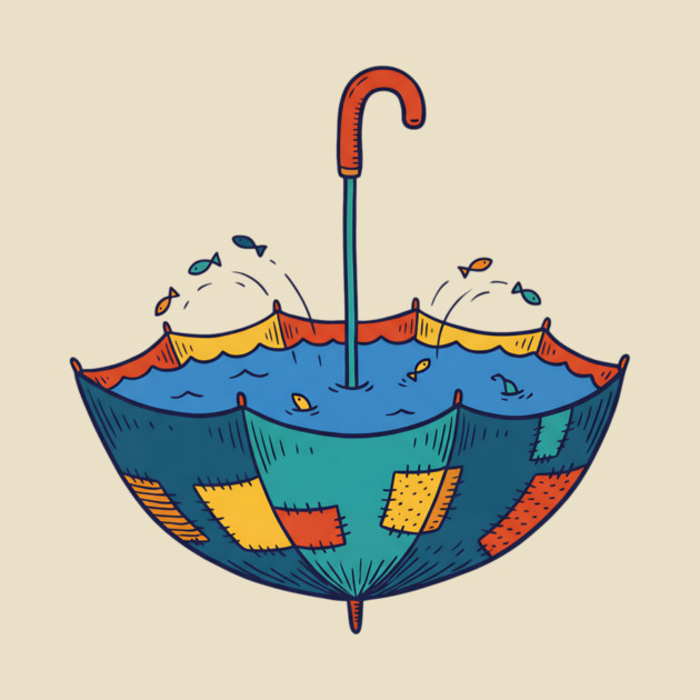 Umbrella Aquarium – Cozy Rainy Day Fish Shelter by Designed By Marty