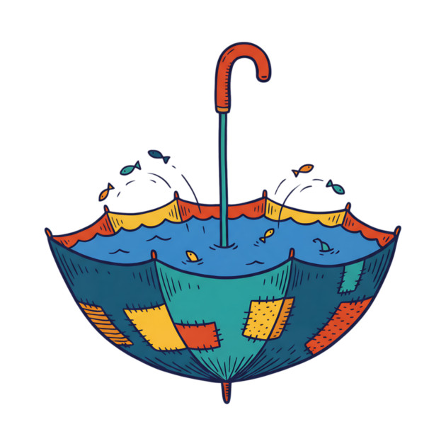 Umbrella Aquarium – Cozy Rainy Day Fish Shelter by Designed By Marty