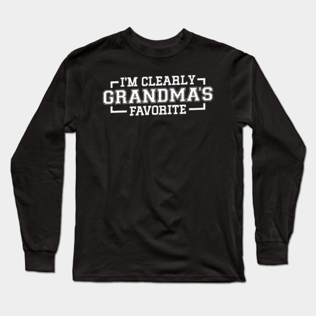 I'm Clearly Grandma's Favorite Granddaughter Grandma Long Sleeve T-Shirt by yangho