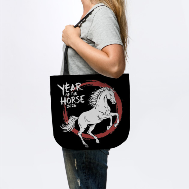 Year of The Horse 2026 Chinese Zodiac Ink Brush Stroke by Chi's Store 1