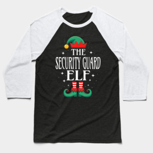 Security Guard Elf Job Title Baseball T-Shirt