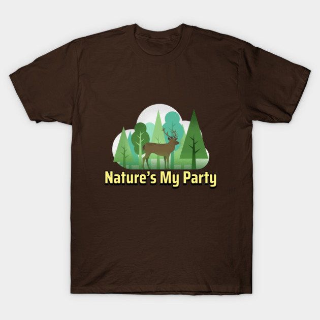 Nature’s My Party Camping T-Shirt by Lamount Tees