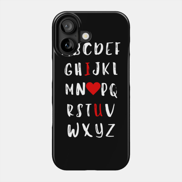 Alphabet of Love Phone Case by Creatifly Graphic Tees