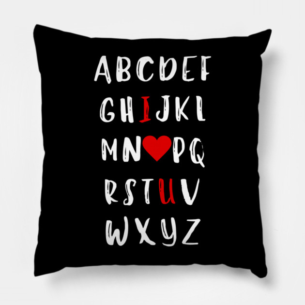 Alphabet of Love Pillow by Creatifly Graphic Tees