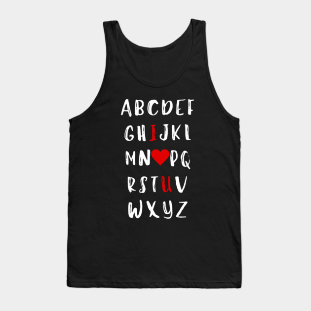 Alphabet of Love Tank Top by Creatifly Graphic Tees