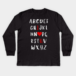 Alphabet of Love Kids Long Sleeve T-Shirt