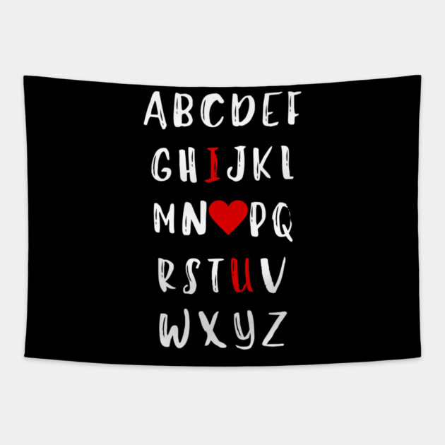 Alphabet of Love Tapestry by Creatifly Graphic Tees