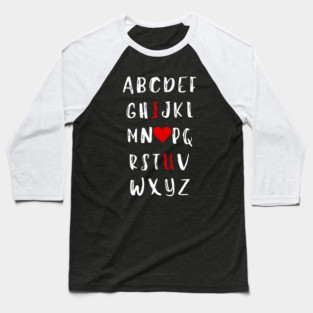 Alphabet of Love Baseball T-Shirt