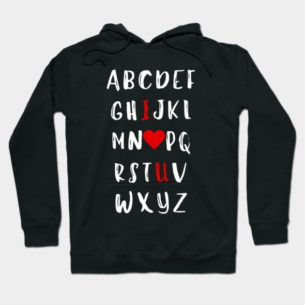 Alphabet of Love Hoodie by Creatifly Graphic Tees