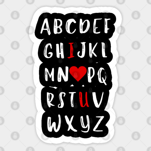 Alphabet of Love Sticker by Creatifly Graphic Tees