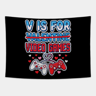 V Is For Video Games Tapestry
