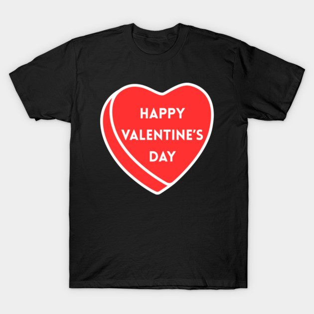 Happy Valentine’s Day Heart T-Shirt by Creatifly Graphic Tees