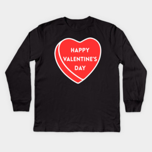 Happy Valentine’s Day Heart Kids Long Sleeve T-Shirt