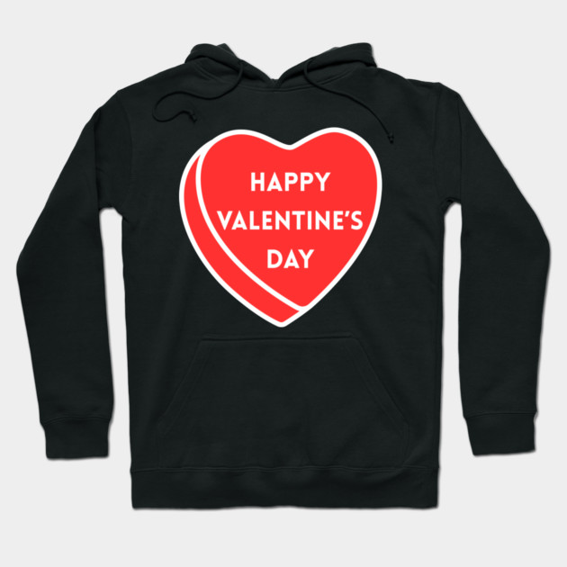 Happy Valentine’s Day Heart Hoodie by Creatifly Graphic Tees