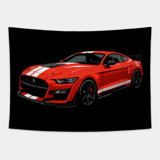 2022 Mustang Shelby GT500 Modern Muscle Car Design Tapestry