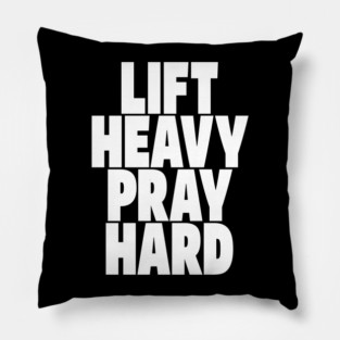 Gym Prayer Tee - Holy Gains Fitness Design Pillow