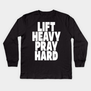 Gym Prayer Tee - Holy Gains Fitness Design Kids Long Sleeve T-Shirt