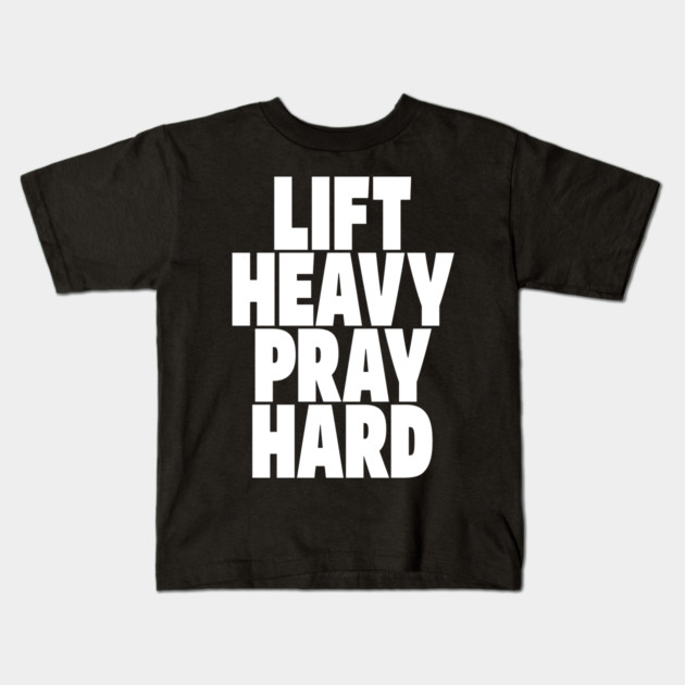Gym Prayer Tee - Holy Gains Fitness Design Kids T-Shirt by OUTFITPAW