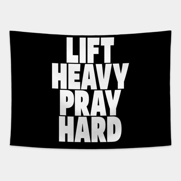 Gym Prayer Tee - Holy Gains Fitness Design Tapestry by OUTFITPAW