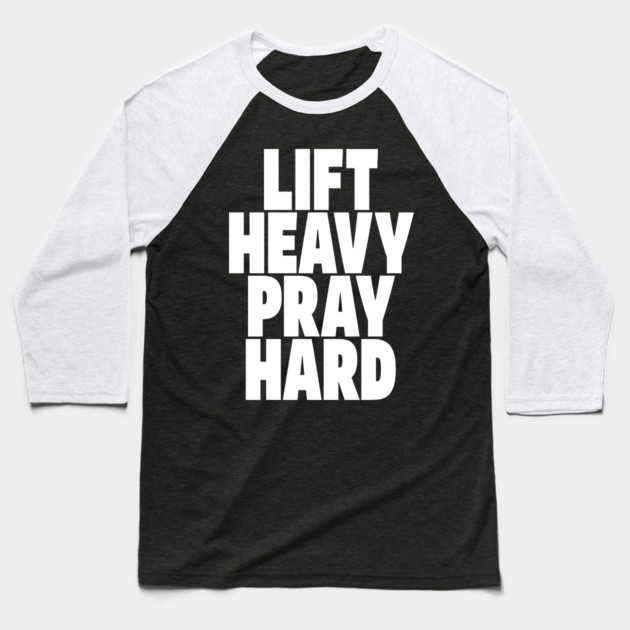Gym Prayer Tee - Holy Gains Fitness Design Baseball T-Shirt by OUTFITPAW
