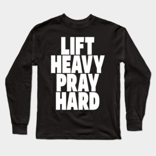 Gym Prayer Tee - Holy Gains Fitness Design Long Sleeve T-Shirt