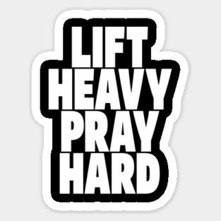 Gym Prayer Tee - Holy Gains Fitness Design Sticker