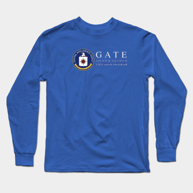GATE Program Shirt Long Sleeve T-Shirt by Lou Johnson
