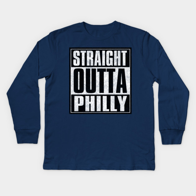 Straight Outta PHILLY Kids Long Sleeve T-Shirt by DankyDevito