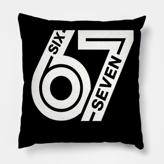 Fun Six Seven 6 7 Meme Design Pillow by OUTFITPAW