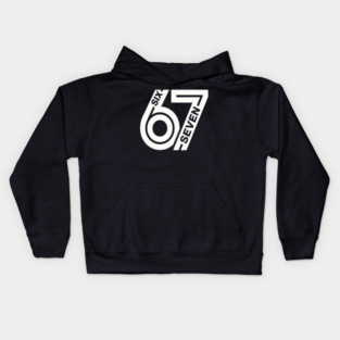 Fun Six Seven 6 7 Meme Design Kids Hoodie