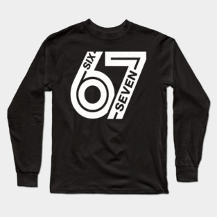 Fun Six Seven 6 7 Meme Design Long Sleeve T-Shirt
