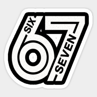 Fun Six Seven 6 7 Meme Design Magnet