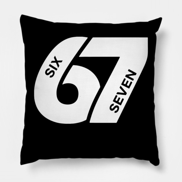 Fun Six Seven 6 7 Meme Design Pillow by OUTFITPAW