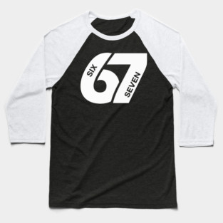 Fun Six Seven 6 7 Meme Design Baseball T-Shirt