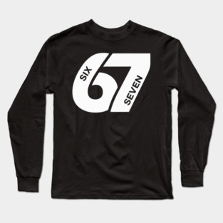 Fun Six Seven 6 7 Meme Design Long Sleeve T-Shirt