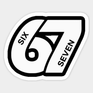 Fun Six Seven 6 7 Meme Design Magnet