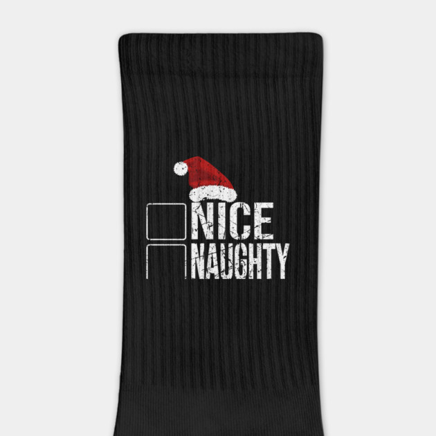 Funny Christmas Checklist Tee - Sassy Holiday Spirit Design "Nice, Naughty, 6-7" by OUTFITPAW