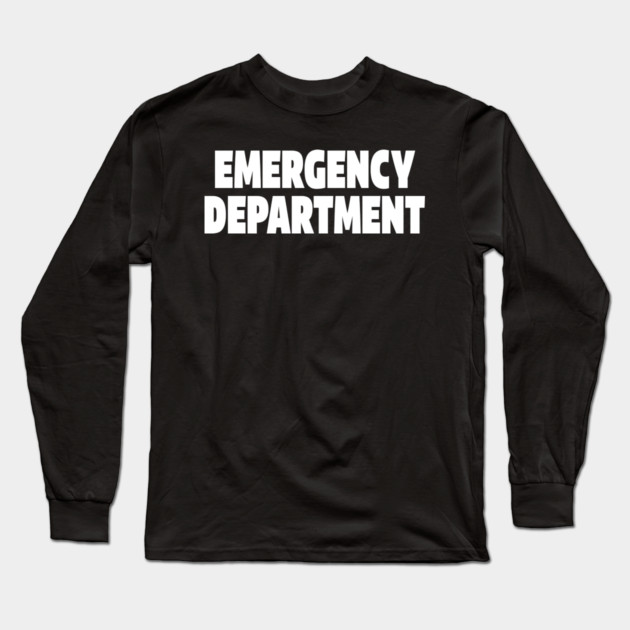 ER Professional Tee - Emergency Department Squad Design Long Sleeve T-Shirt by OUTFITPAW