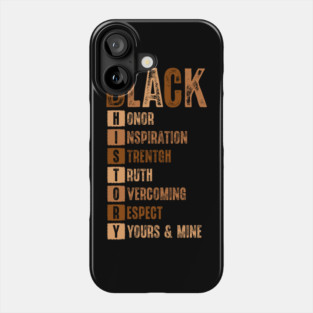 Black History Month Acronym Phone Case