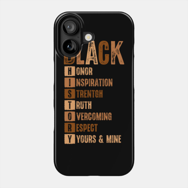 Black History Month Acronym Phone Case by UrbanLifeApparel