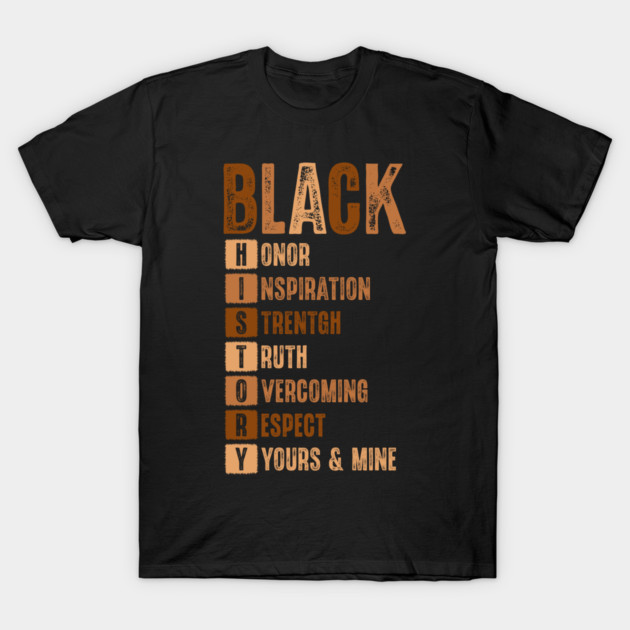 Black History Month Acronym T-Shirt by UrbanLifeApparel