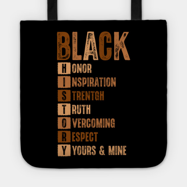Black History Month Acronym Tote by UrbanLifeApparel