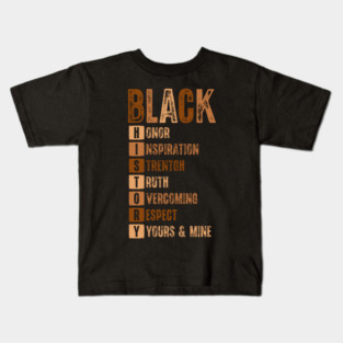 Black History Month Acronym Kids T-Shirt