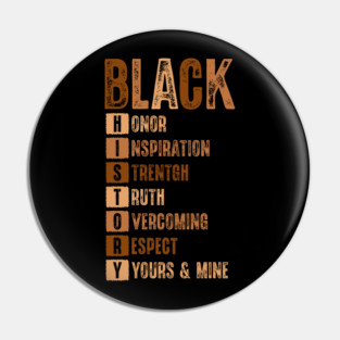 Black History Month Acronym Pin
