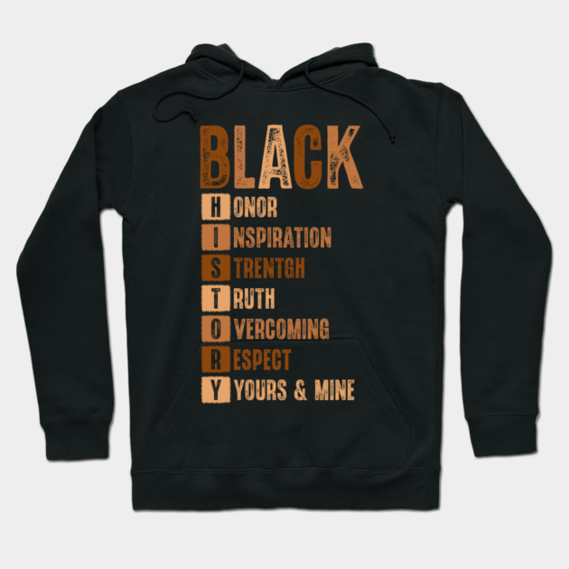 Black History Month Acronym Hoodie by UrbanLifeApparel
