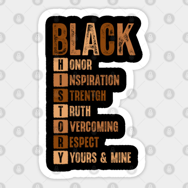 Black History Month Acronym Sticker by UrbanLifeApparel