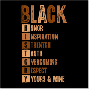 Black History Month Acronym Posters and Art