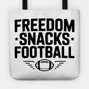 Freedom, Snacks, Football Tote
