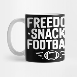 Freedom, Snacks, Football Mug